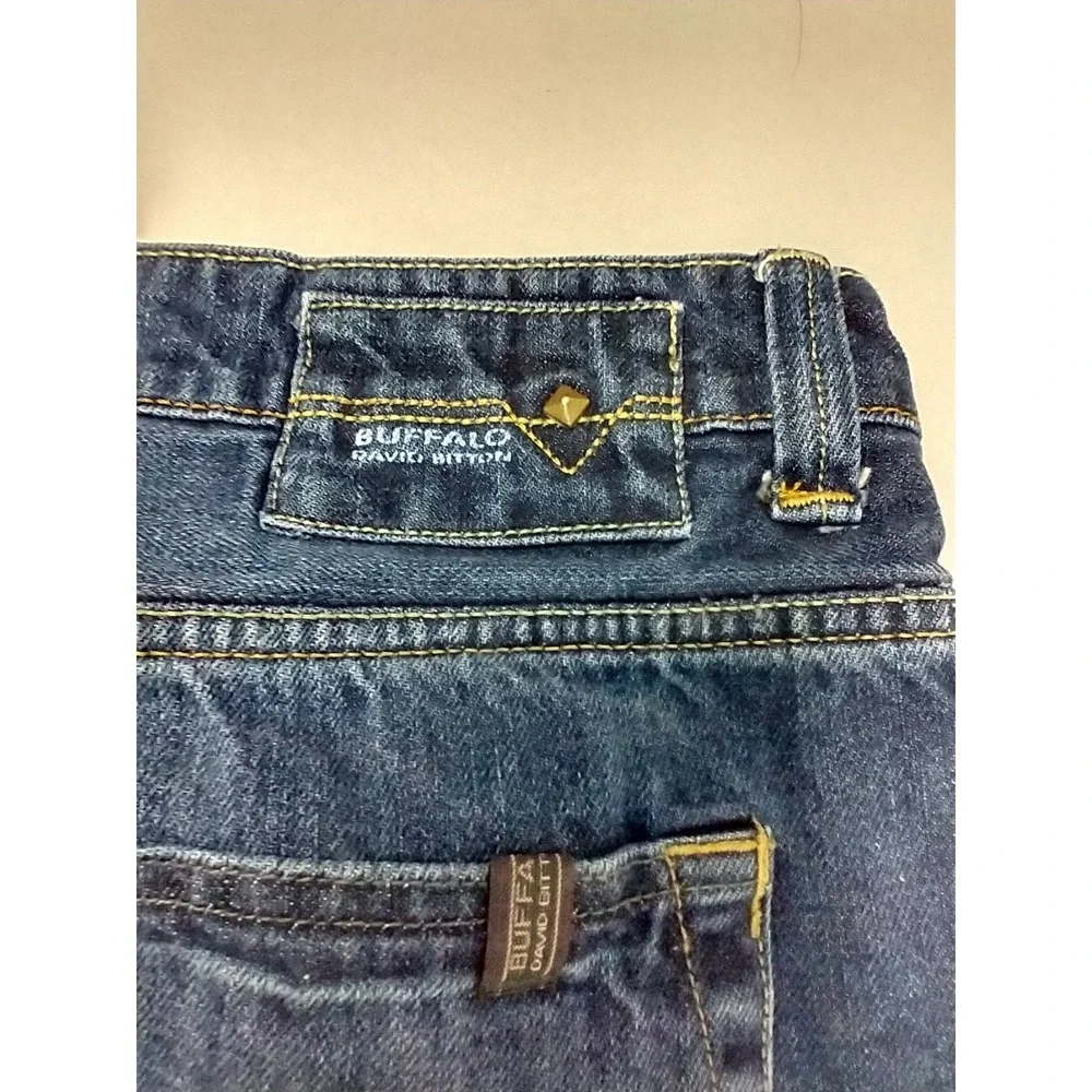 Buffalo David Bitton Driven Mens Straight Leg Jeans Blue Denim 36x30 (Tag 36x34)